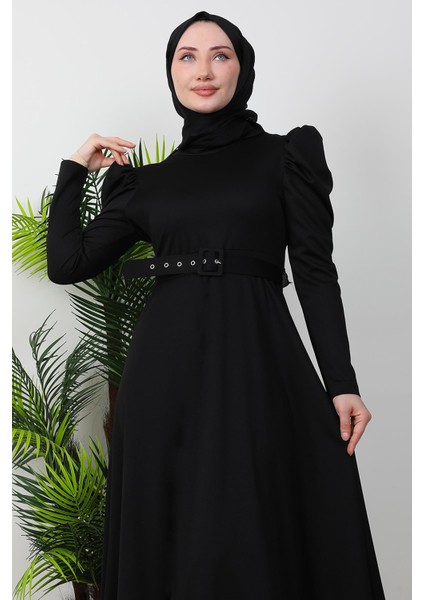 Berna Balon Kol Elbise Siyah indirimleri