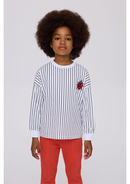 Bg Store Kız Çocuk Çizgili Sweatshirt fiyatları