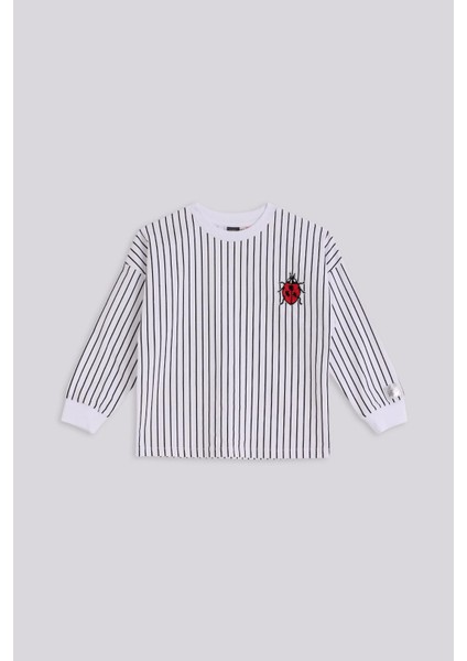Bg Store Kız Çocuk Çizgili Sweatshirt indirimleri