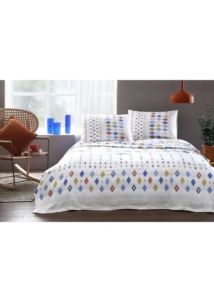 Nivemeshome Color Silices Mavi Ranfonce Tek Kişilik Pike Takımı Özdilek