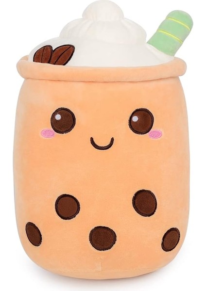 19.6 Inç Dolması Kabarcık Çay Peluş Kahve Yastık Karikatür Silindirik Süt Boba Çay Bardağı Yastık, Süper Yumuşak Kawaii Sarılma Yastık Gerçekçi Peluş Gıda1 (Yurt Dışından)