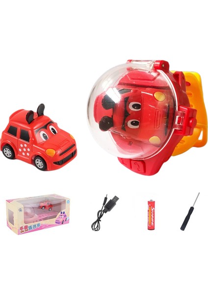 (1 Paket) Araba Izle Oyuncak Elektrikli Çocuk Mini Yarış Uzaktan Kumandalı Araba Araba Saati (Kırmızı Mini (Şarj Edilebilir Versiyon + 7. Pil + Tornavida))1 (Yurt Dışından)