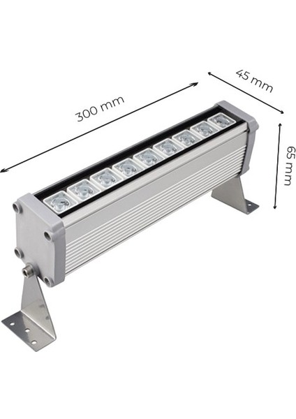 9W LED Wallwasher - Duvar Aydınlatma 3200K Sarı Işık