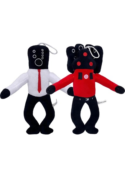 2 Adet Skibibɪ Tuvalet Peluş Oyuncak, Beyaz Sesli Peluş, Kırmızı Sesli Peluş Yetişkinler ve Çocuklar Için Uygundur.1 (Yurt Dışından)