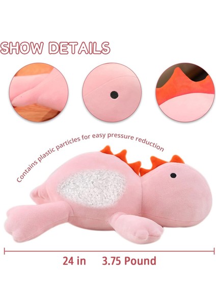 Ağırlıklı Dinozor Peluş, 24" 3,5 Lbs Doldurulmuş Ağırlıklı Peluş Hayvan Dino Yastık Atar1 (Yurt Dışından)