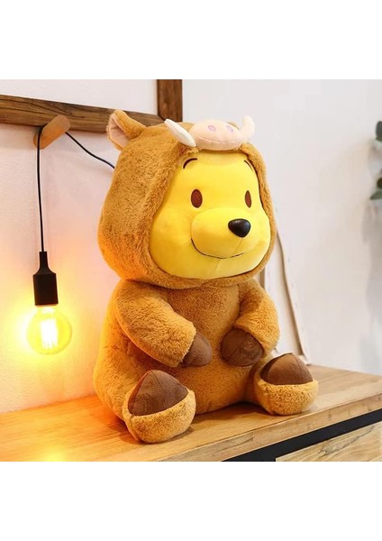 Winnie The Pooh Doldurulmuş Hayvan 35 Cm, 13.8 '' Kawaii Karikatür Pooh Ayı Bebek Peluş Oyuncak Erkekler Kızlar Için Hediyeler, Çocuk Günü Hediyesi Kahverengi ve Sarı1 (Yurt Dışından)