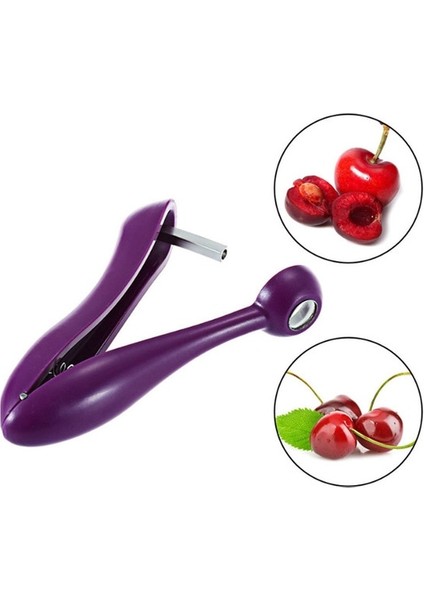Mor Yeni 5 ''kiraz Meyve Mutfak Pitter Sökücü Zeytin Tarağı Tohumu Kaldırmak Çukur Aracı Gadge Sebze Salatası Araçları Pişirme Aksesuarları (Yurt Dışından)