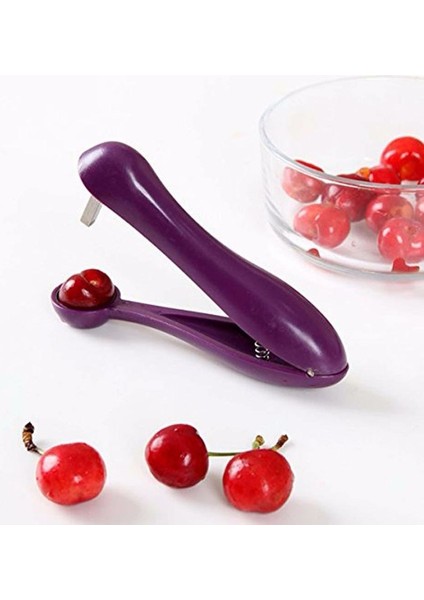 Mor Yeni 5 ''kiraz Meyve Mutfak Pitter Sökücü Zeytin Tarağı Tohumu Kaldırmak Çukur Aracı Gadge Sebze Salatası Araçları Pişirme Aksesuarları (Yurt Dışından) fırsatları