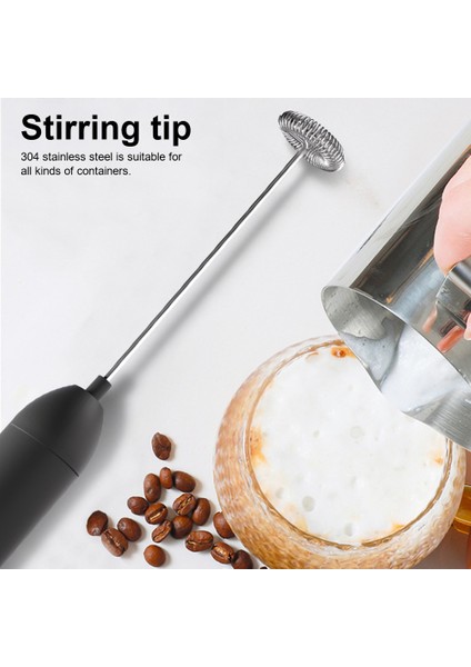 Kahve Süt Köpürtücü El Mikseri Köpürtücü Kahve Makinesi Yumurta Çırpıcı Çikolata/cappuccino Karıştırıcı Mini Taşınabilir Blender Mutfak Çırpma Aracı (Yurt Dışından)