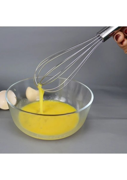 6 Inç Paslanmaz Çelik Saplı Yumurta Çırpıcı 6 Inç 8 Inç 10 Inç 12 Inç El Tipi Meyilli Krem Mikser Mutfak Pişirme Araçları (Yurt Dışından)