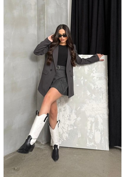 Kadın Blazer Ceket Oversize Düğmeli Vatkalı fiyatları