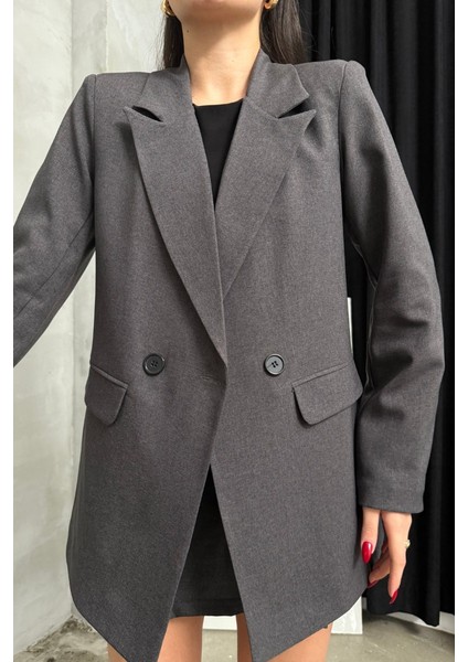 Kadın Blazer Ceket Oversize Düğmeli Vatkalı fırsatları