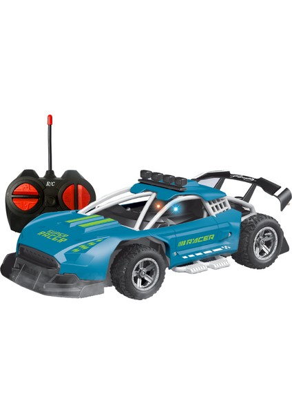 Süspansiyonlu Işıklı Uzaktan Kumandalı Yarış Arabası Rc Racer 1:18 Ölçek