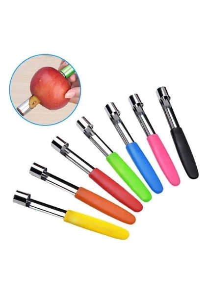 Sarı Elma Oyacağı Pitter Armut Çan Büküm Meyve Taşçı Çukuru Mutfak Kolay Çekirdek Tohum Kaldırma Aracı Gadget Sökücü Biber Sekiz Renk (Yurt Dışından)