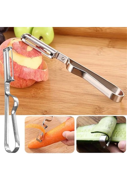 Gümüş Tuvalet Fırçası Yedek Mutfak Sebze Soyucu Havuç Soyucu Ergonomik Saplı Adanmış Patates Soyucu Barmen Soyucu (Yurt Dışından)