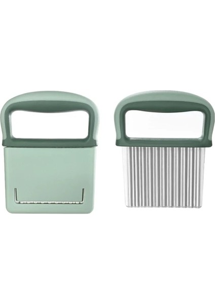 Yeşil Yenı Paslanmaz Çelik Patates Cipsi Dilimleme Hamur Sebze Meyve Buruşuk Dalgalı Dilimleme Bıçağı Patates Kesici Kıyıcı Fransız Kızartma Makinesi (Yurt Dışından)