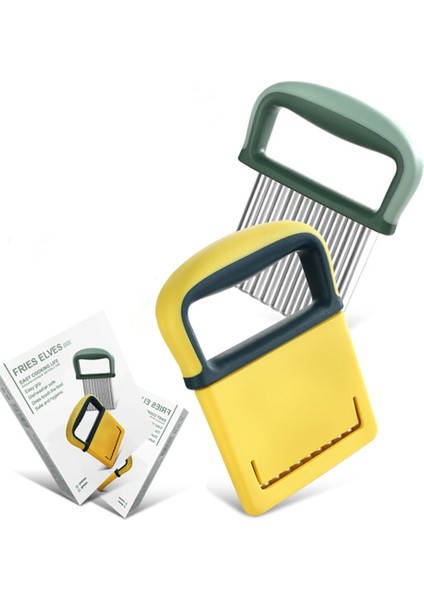 Yeşil Yenı Paslanmaz Çelik Patates Cipsi Dilimleme Hamur Sebze Meyve Buruşuk Dalgalı Dilimleme Bıçağı Patates Kesici Kıyıcı Fransız Kızartma Makinesi (Yurt Dışından) modelleri