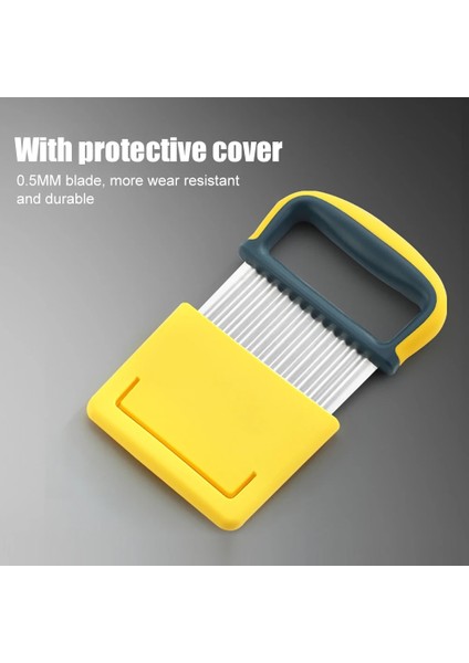 Yeşil Yenı Paslanmaz Çelik Patates Cipsi Dilimleme Hamur Sebze Meyve Buruşuk Dalgalı Dilimleme Bıçağı Patates Kesici Kıyıcı Fransız Kızartma Makinesi (Yurt Dışından) fırsatları