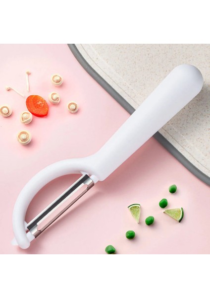 Yeşil Paslanmaz Çelik Meyve Ev Çok Fonksiyonlu Soyucu Mutfak Gadget Ahşap Saplı Soyucu Meyve Planya (Yurt Dışından)