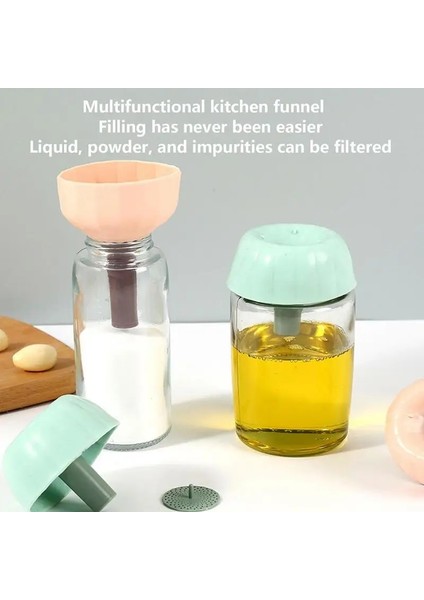 Mor Gıda Hunisi Yağ Şişesi Hunisi Çok Amaçlı Silikon Pp Doldurma Şişeleri Pişirme Tozu Baharat ve Minyatür Şişeler (Yurt Dışından) modelleri