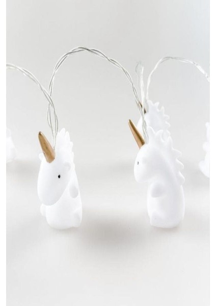 Dekoratif Çocuk Bebek Odası LED Işık 10 Adet Unicorn Şekill Pilli LED Işık