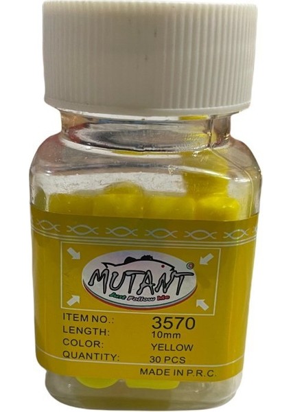 Mutant Özel Mısır Kokulu Sazan Silindir Silikon 30-Adet Yellow fiyatları