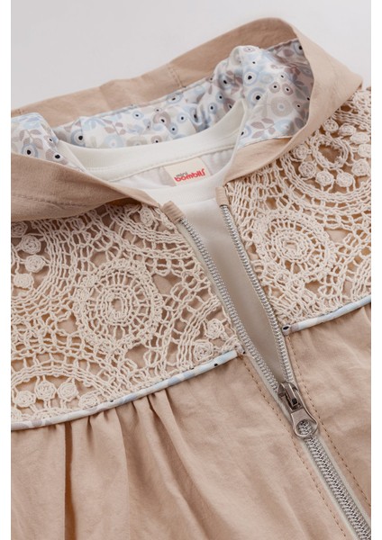 Dantel Detaylı Kapüşonlu Beli Lastikli 3'lü Kız Bebek Takım fırsatları