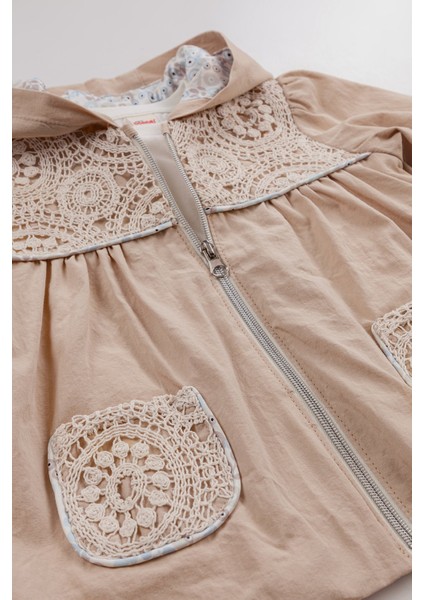 Dantel Detaylı Kapüşonlu Beli Lastikli 3'lü Kız Bebek Takım indirimleri