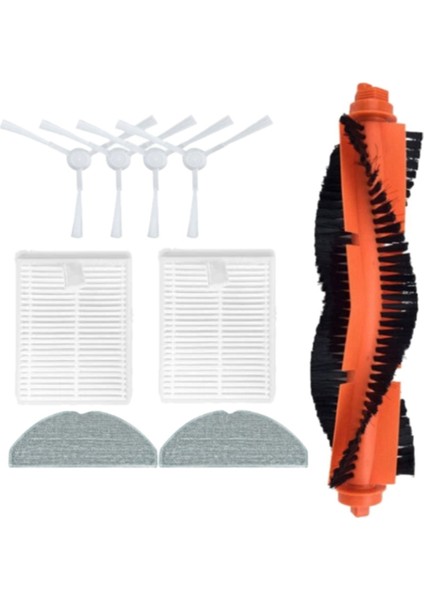 9 Adet Yedek Yedek Parçalar Xiaomi Robot Vakum E10 E12 B112 Vakum Aksesuarları Ana Yan Fırça Filtre Paspas Bezi (Yurt Dışından)