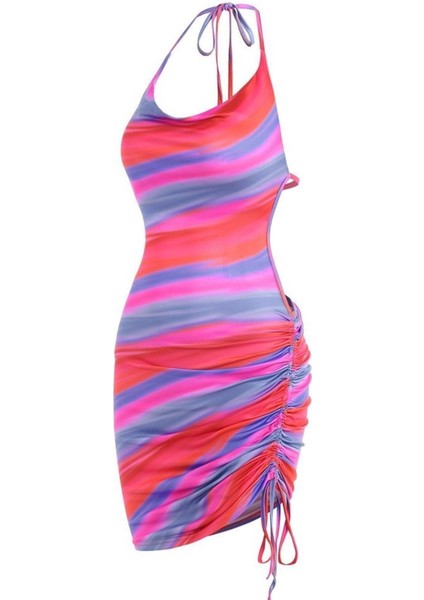 Blink - Renkli Mini Elbise