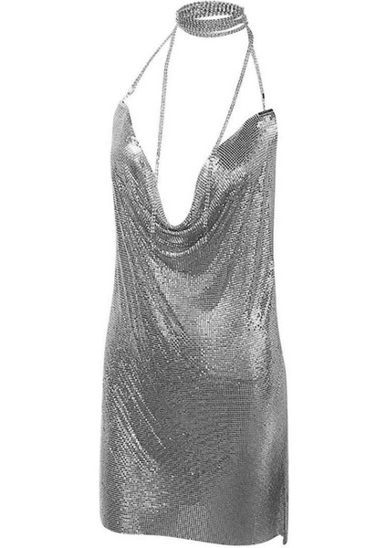 Parıs Chaınmaıl Elbise - Sılver
