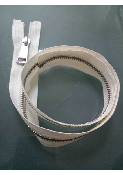 63.5 cm 1 Adet Gümüş Diş 5 No Metal Separe Fermuar Ekru Renk modelleri