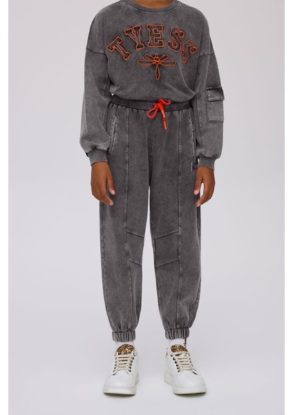 Bg Store Kız Çocuk Gri Melanj Eşofman Altı