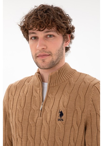 Erkek Camel Melanj Kazak /triko 50297020-VR122