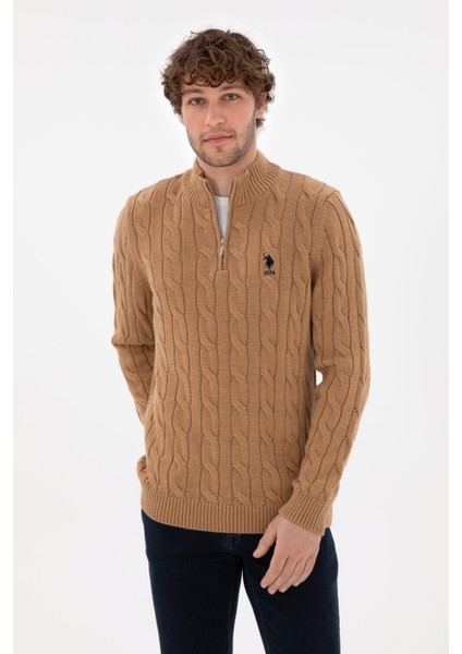 Erkek Camel Melanj Kazak /triko 50297020-VR122