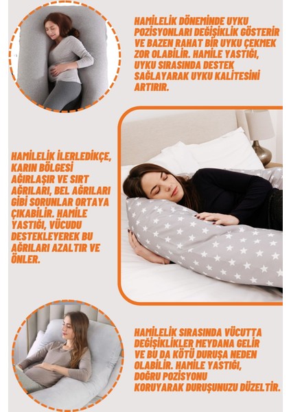 Çift Taraflı Hamile Yastığı Hamile Destek Minderi