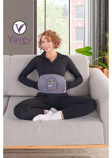 Özel Gün Kemeri Bel-Diz-Omuz-Boyun Ağrılarılarına Son Termojel Hediyeli Kemer Civciv Antrasit Renk