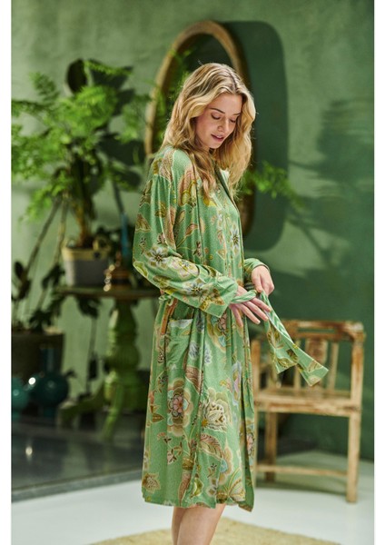 Nisha Yeşil Viscose Kimono fiyatları