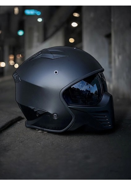 Sway SW 726X TOKYO Mat Siyah Modüler Kask