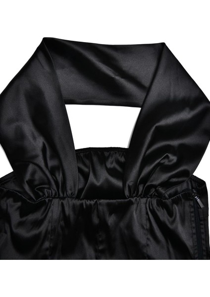 Saten Boyundan Bağlamalı Straplez Bluz fırsatları