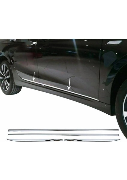 Fiat Egea HB-SEDAN Krom Yan Kapı Çıtası 2015 Üzeri 4 Kapı Paslanmaz Çelik