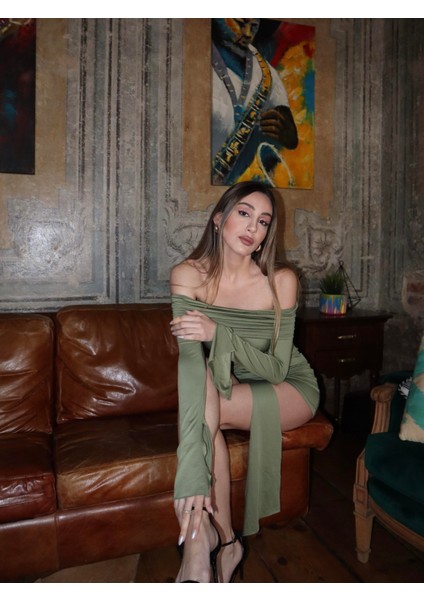 Gaıa Straplez Bluz ve Mini Etek Takım modelleri