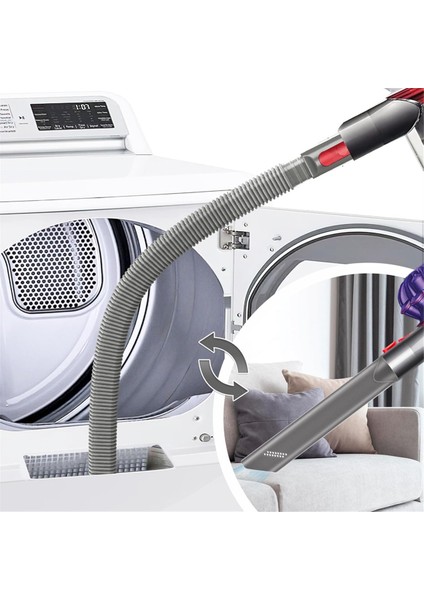 Dyson V7 V8 V10 V11 V12 V15 Için Kurutucu Havalandırma Temizleyici Kiti ve Aralık Aracı Vakum Ataşmanı Derin Tüy Bağlayıcı Adaptörünü Kaldırır (Yurt Dışından)