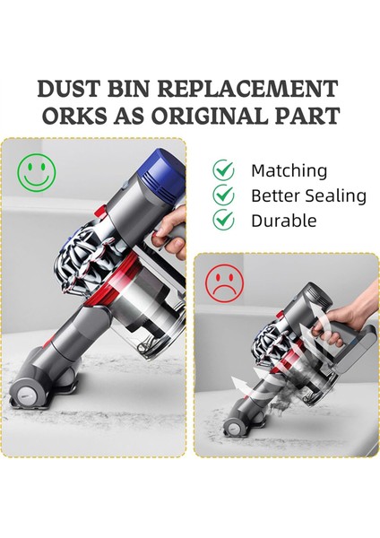 Dyson V11 V15 SV14 SV15 SV22 Elektrikli Süpürge Aksesuarları Için Toz Haznesi Yedek Parçası Toz Haznesi Üst Sabit Sızdırmazlık Halkaları (Yurt Dışından) modelleri