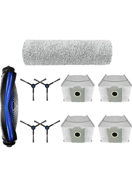 Ecovacs Debot X8 Pro Omnı / DEX56 Vakum Parçaları Ana Silindir Yan Fırça Silindiri Paspas Bezi Toz Torbası Aksesuarları (Yurt Dışından)
