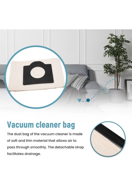 Karcher Wd3 Premiu Elektrikli Süpürge Torbası Proscenic Vakum Parçası Için Yıkanabilir Filtre Torbaları (Yurt Dışından)