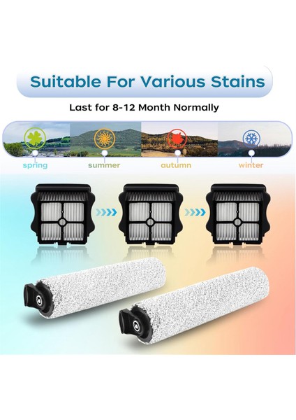 Tineco Ifloor 3&ıfloor One S3 Akülü Islak Kuru Elektrikli Süpürge Parçaları Için Yedek Fırça Rulosu ve Hepa Filtresi (Yurt Dışından) modelleri