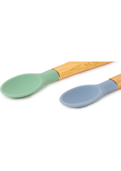 2'li Organik Bambu Kaşık Seti - Green/blue 1073674 modelleri