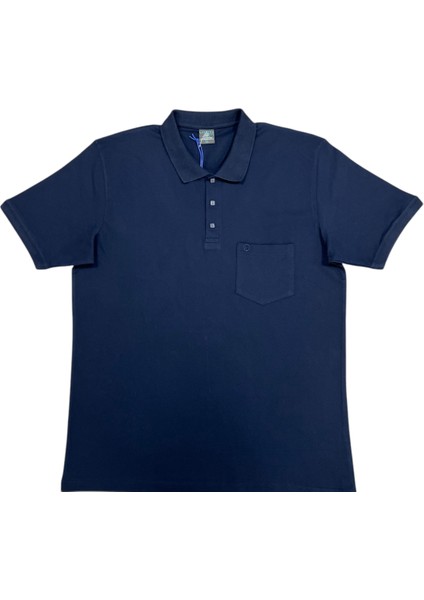 25 - 1252 Polo Yakalı Patlı Kısa Kol