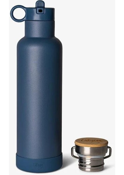 3 Katmanlı Paslanmaz Çelik Termos Seti 750 ml - Navy Blue 1196564